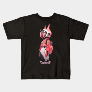 Anime Astronaut Girl Kids T-Shirt